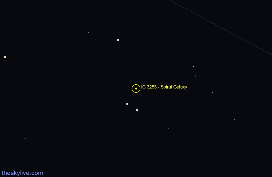 Finder chart IC 3253 - Spiral Galaxy in Centaurus star