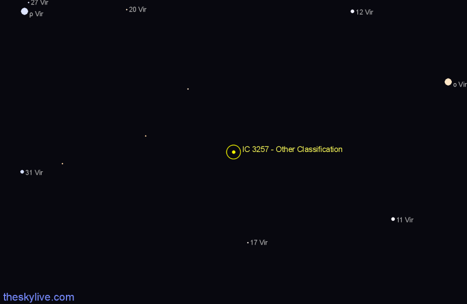 Finder chart IC 3257 - Other Classification in Virgo star