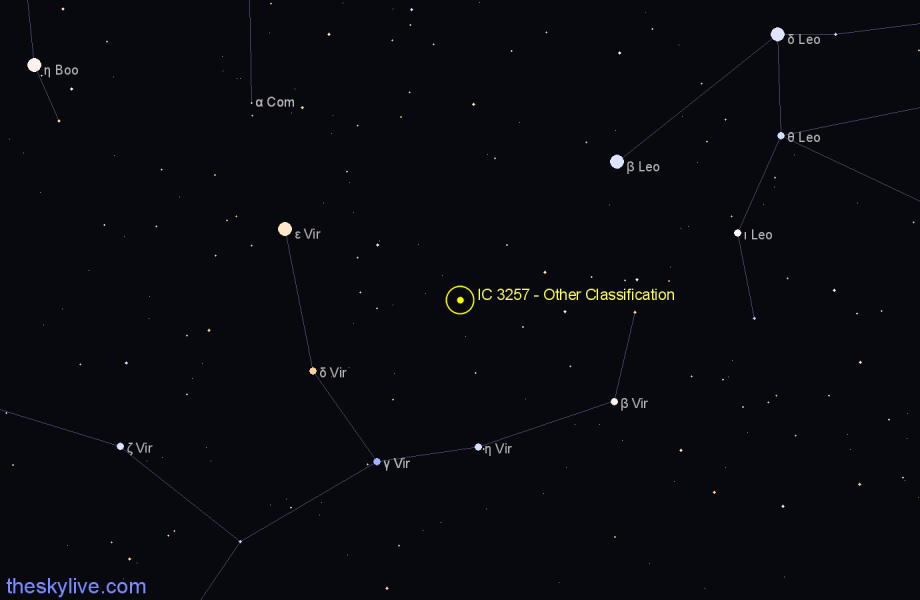 Finder chart IC 3257 - Other Classification in Virgo star