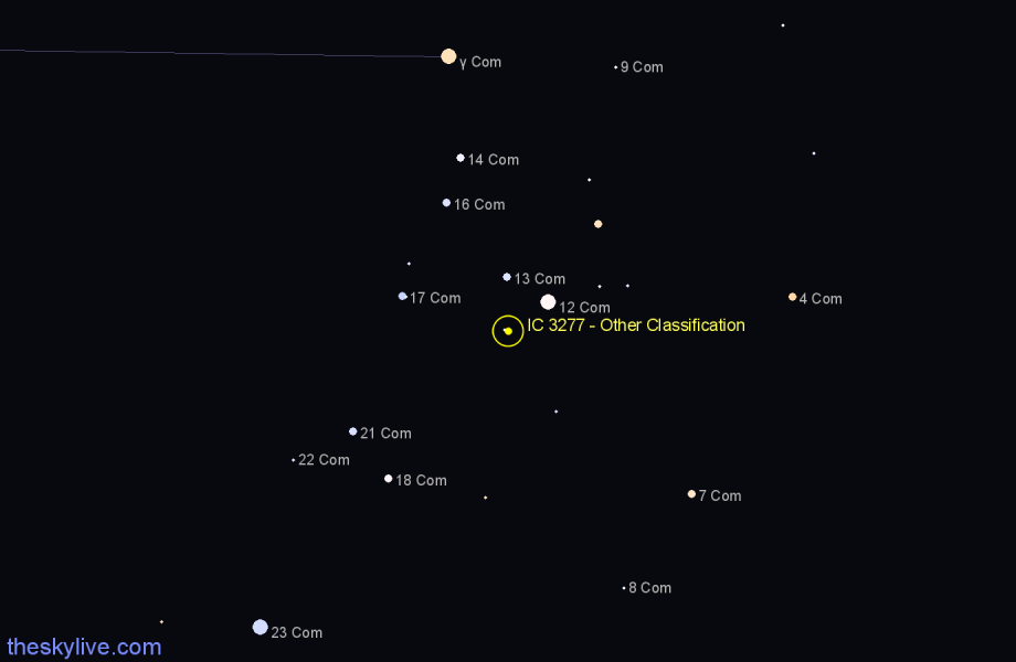 Finder chart IC 3277 - Other Classification in Coma Berenices star