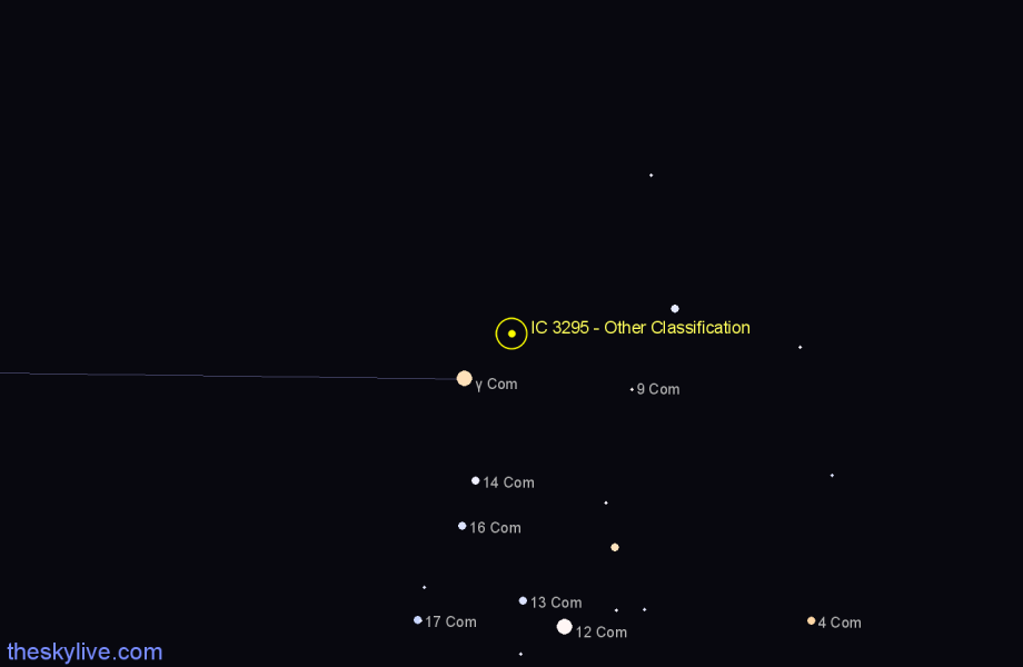 Finder chart IC 3295 - Other Classification in Coma Berenices star