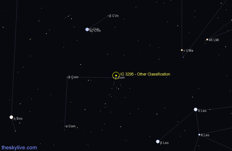 Finder chart IC 3295 - Other Classification in Coma Berenices star