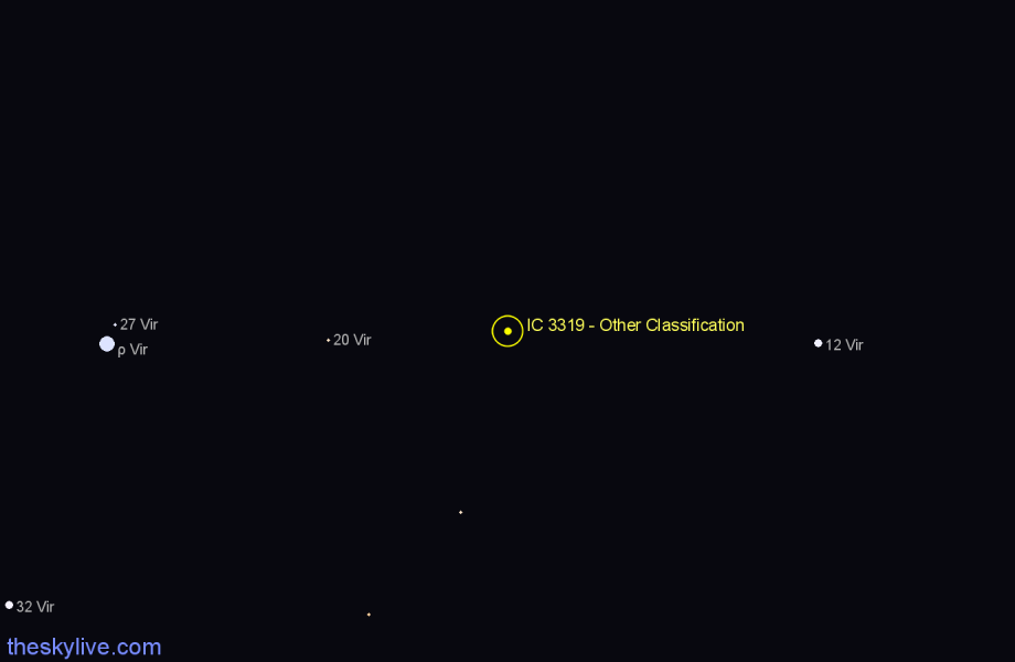 Finder chart IC 3319 - Other Classification in Virgo star