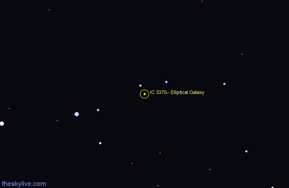 Finder chart IC 3370 - Elliptical Galaxy in Centaurus star