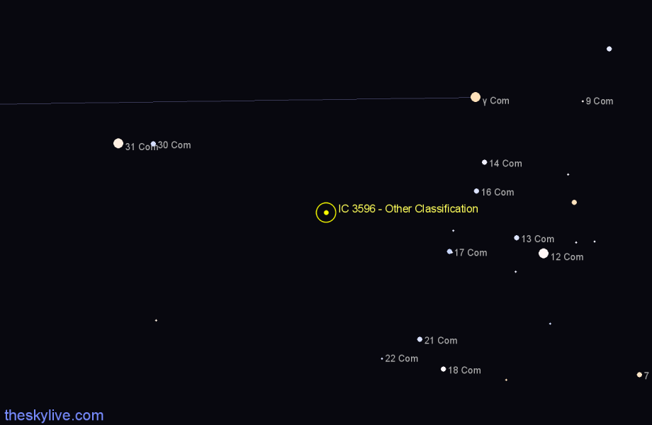 Finder chart IC 3596 - Other Classification in Coma Berenices star