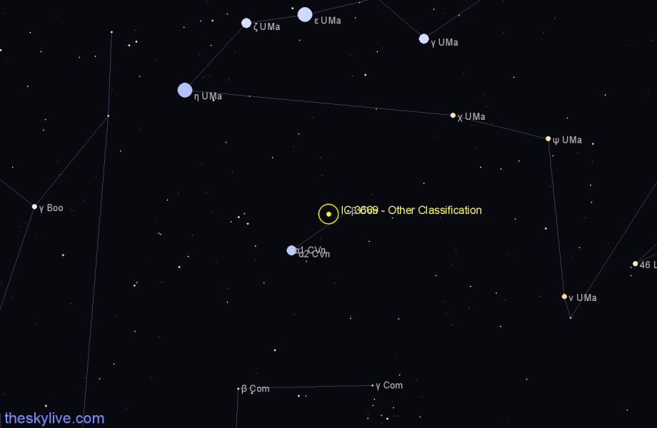 Finder chart IC 3669 - Other Classification in Canes Venatici star