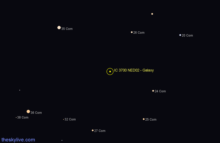 Finder chart IC 3700 NED02 - Galaxy in Coma Berenices star