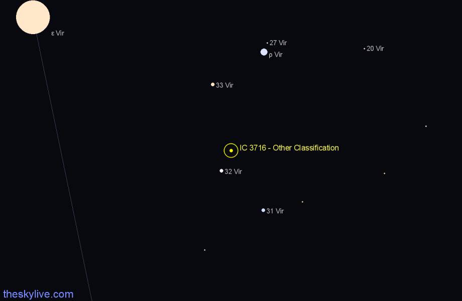 Finder chart IC 3716 - Other Classification in Virgo star