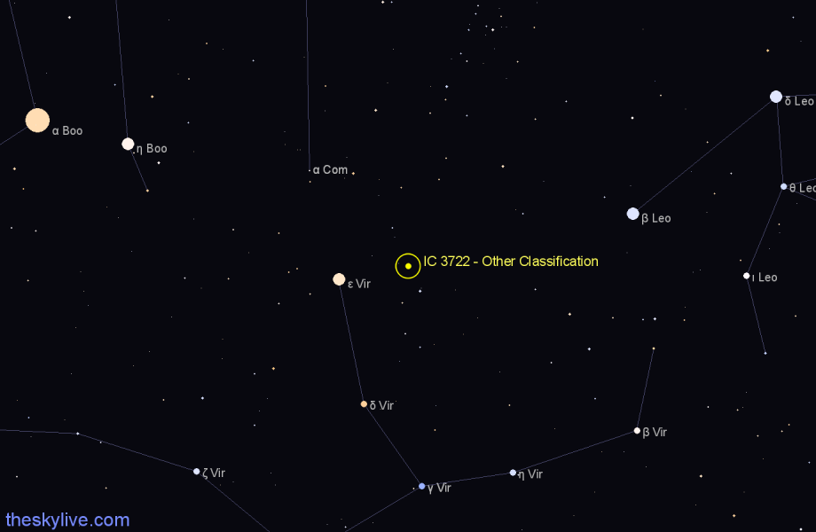 Finder chart IC 3722 - Other Classification in Virgo star