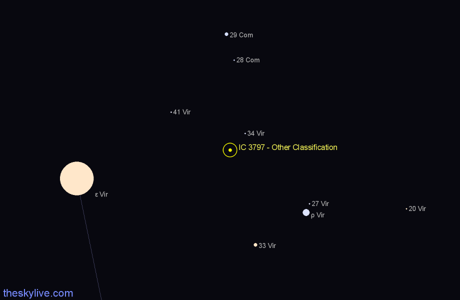 Finder chart IC 3797 - Other Classification in Virgo star