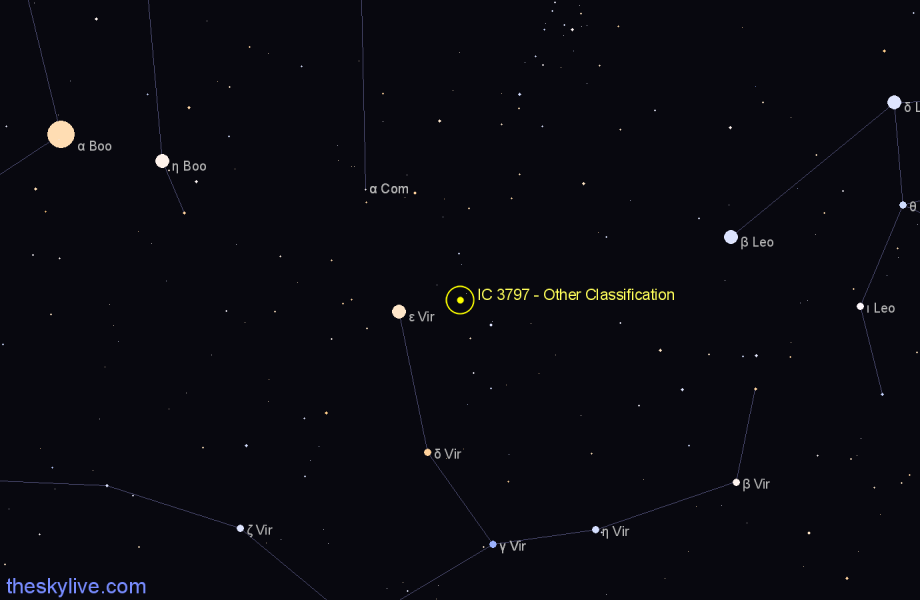 Finder chart IC 3797 - Other Classification in Virgo star