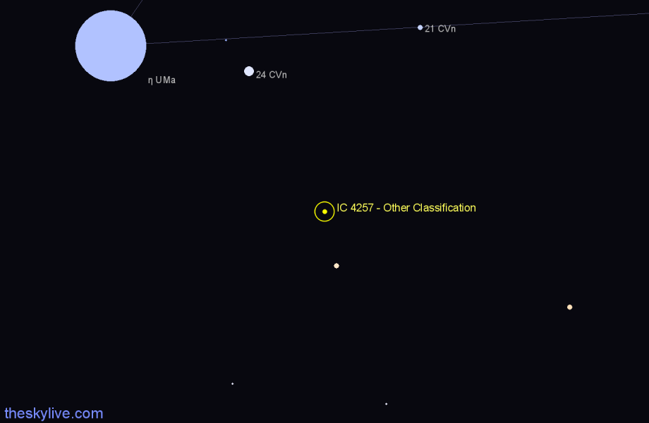 Finder chart IC 4257 - Other Classification in Canes Venatici star