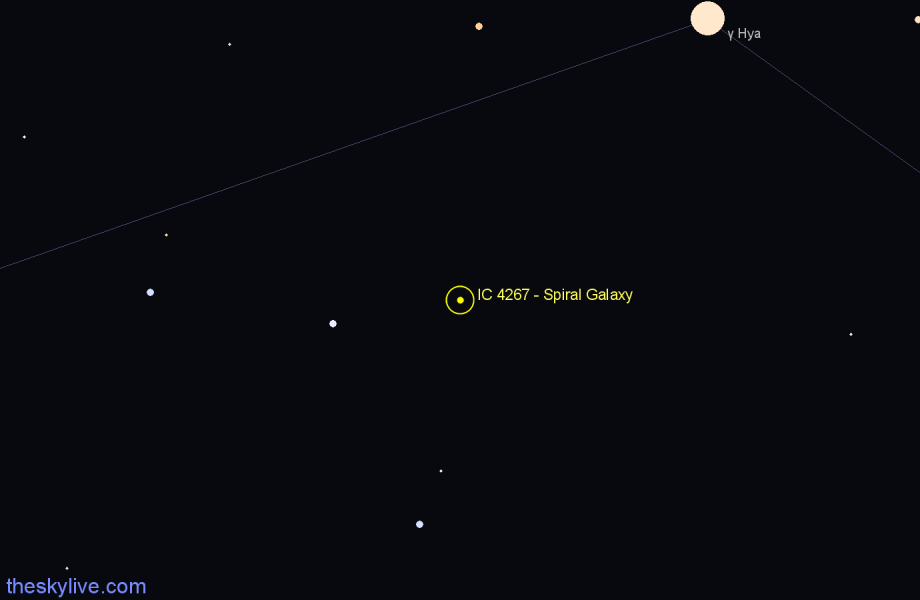 Finder chart IC 4267 - Spiral Galaxy in Hydra star
