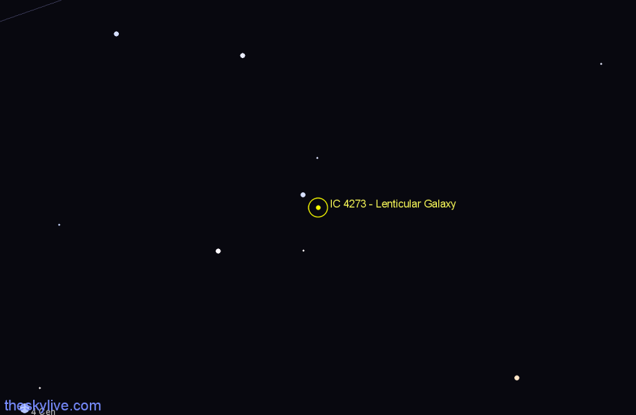 Finder chart IC 4273 - Lenticular Galaxy in Hydra star