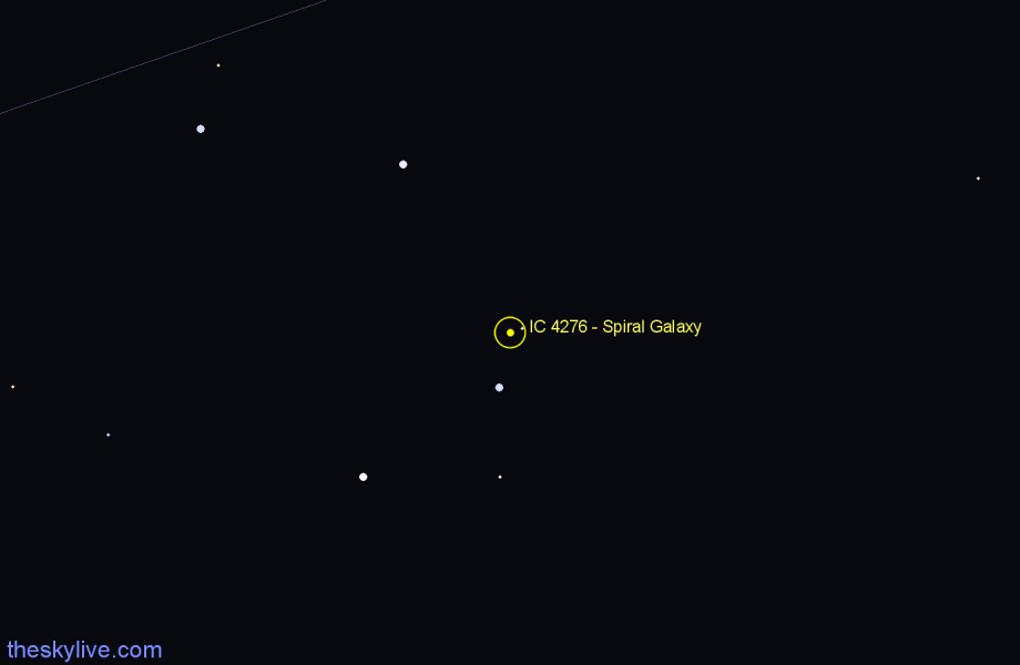 Finder chart IC 4276 - Spiral Galaxy in Hydra star