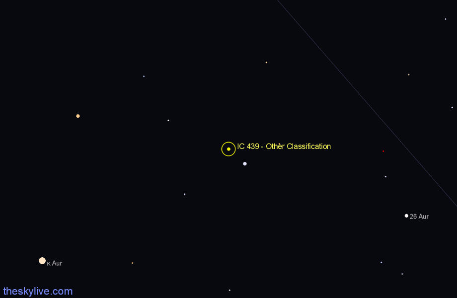 Finder chart IC 439 - Other Classification in Auriga star