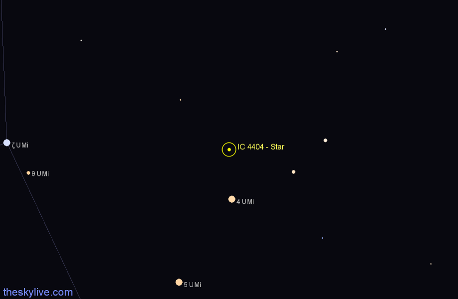 Finder chart IC 4404 - Star in Ursa Minor star