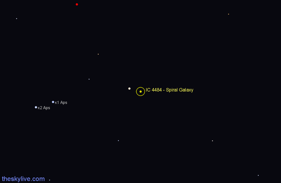 Finder chart IC 4484 - Spiral Galaxy in Apus star