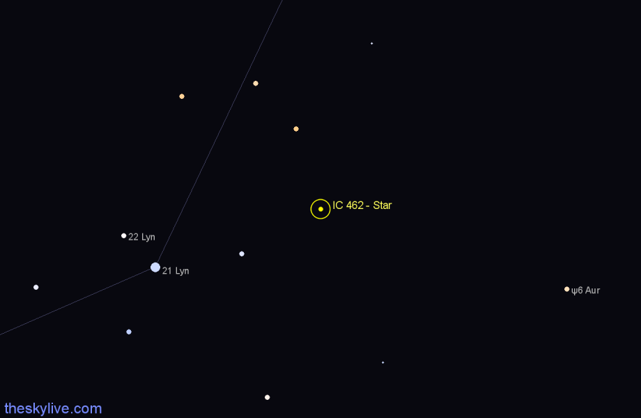 Finder chart IC 462 - Star in Lynx star