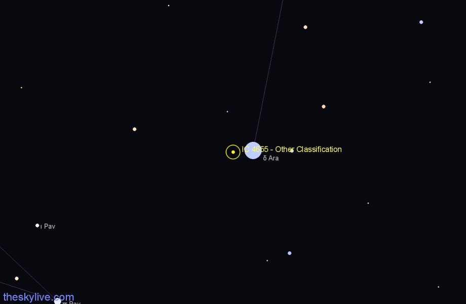 Finder chart IC 4655 - Other Classification in Ara star