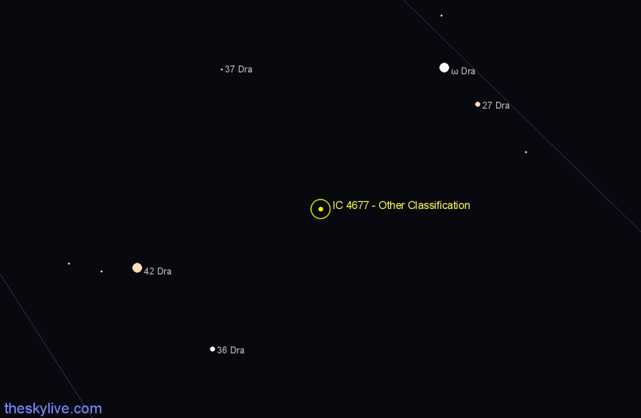 Finder chart IC 4677 - Other Classification in Draco star
