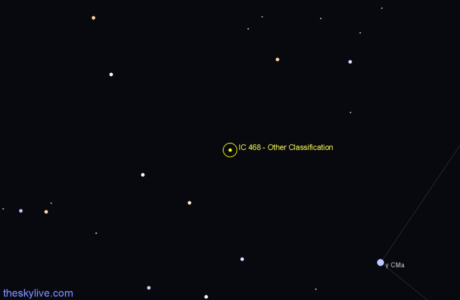 Finder chart IC 468 - Other Classification in Canis Major star