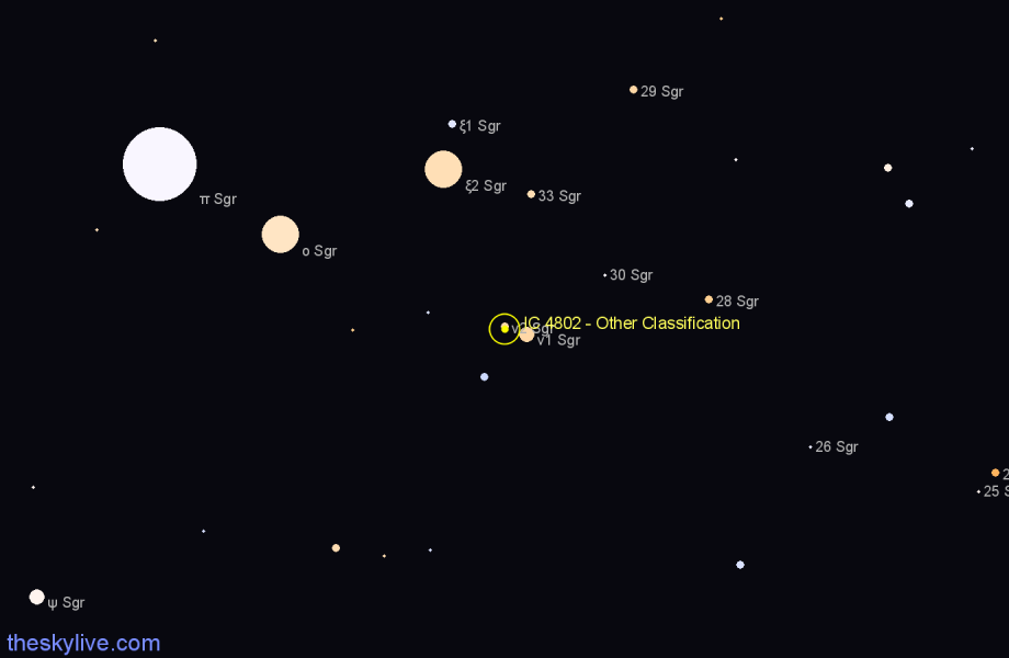 Finder chart IC 4802 - Other Classification in Sagittarius star