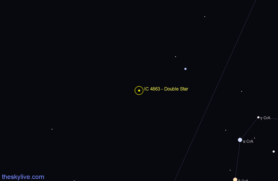 Finder chart IC 4863 - Double Star in Sagittarius star