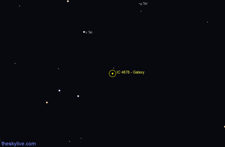 Finder chart IC 4878 - Galaxy in Pavo star