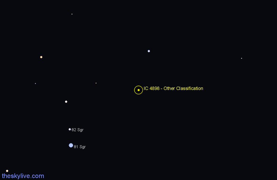 Finder chart IC 4898 - Other Classification in Sagittarius star
