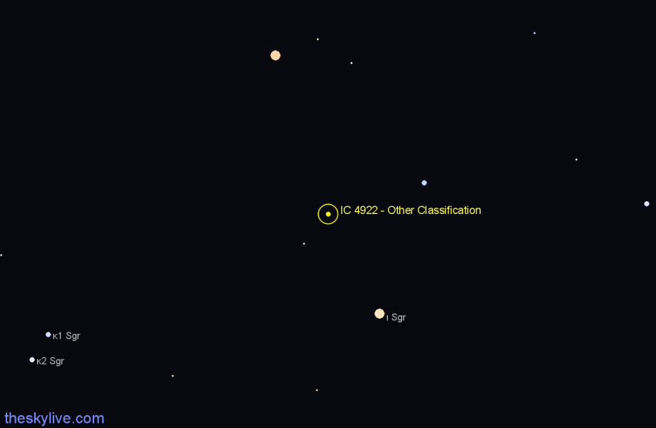 Finder chart IC 4922 - Other Classification in Sagittarius star