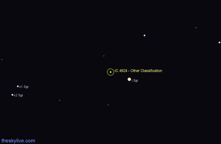 Finder chart IC 4924 - Other Classification in Sagittarius star
