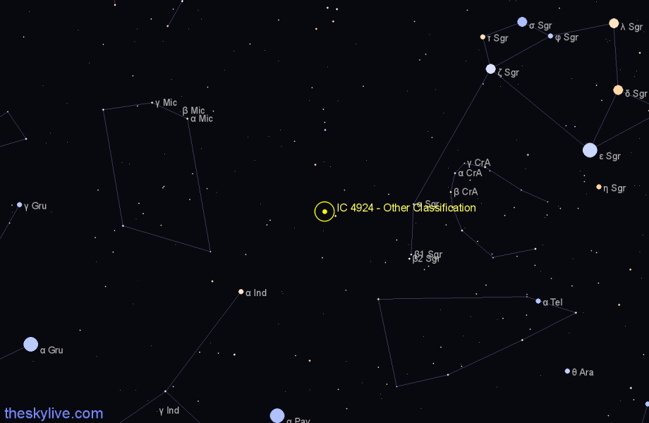 Finder chart IC 4924 - Other Classification in Sagittarius star