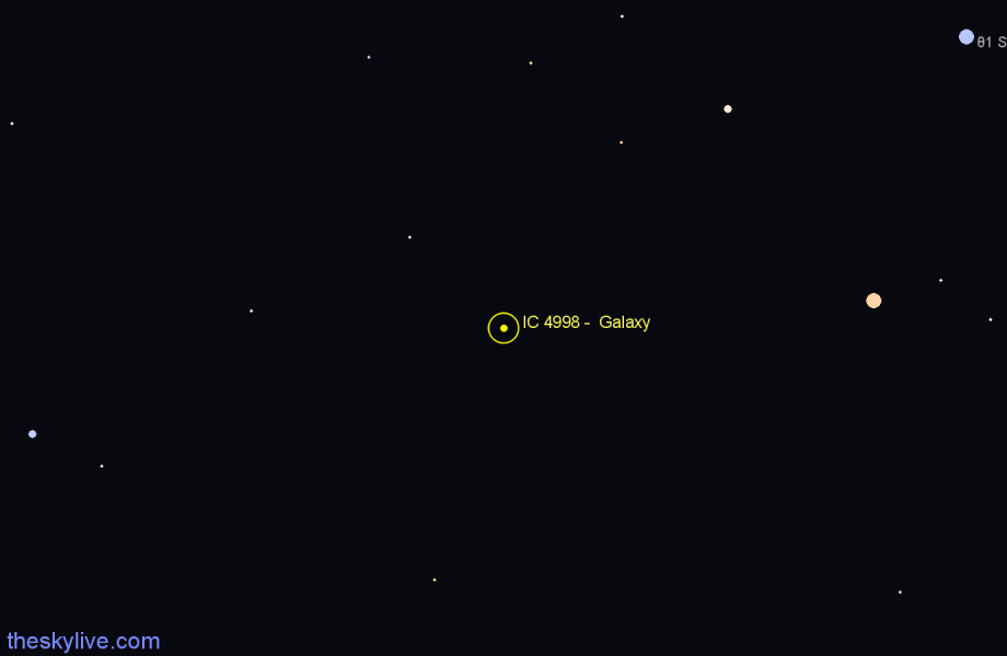 Finder chart IC 4998 - Galaxy in Sagittarius star