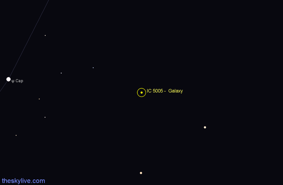 Finder chart IC 5005 -  Galaxy in Capricornus star