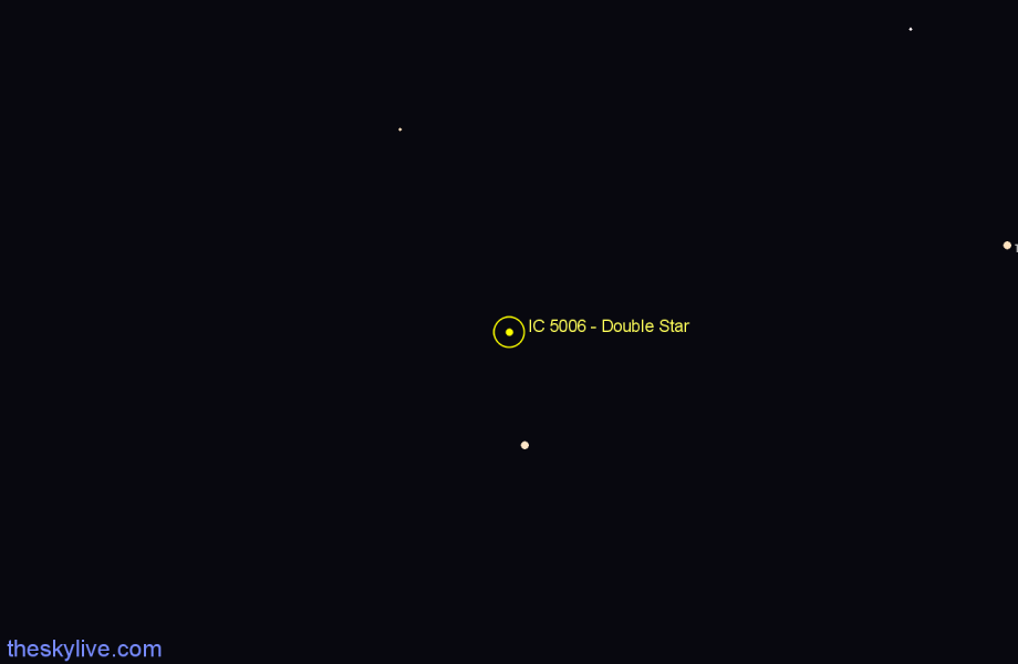 Finder chart IC 5006 - Double Star in Delphinus star