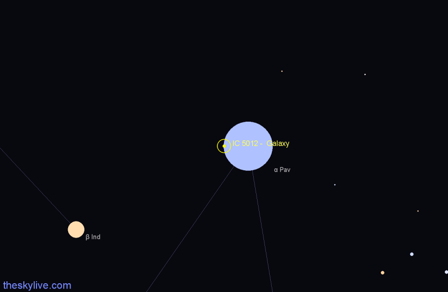 Finder chart IC 5012 - Galaxy in Indus star
