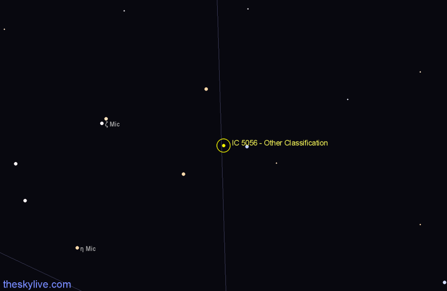 Finder chart IC 5056 - Other Classification in Microscopium star