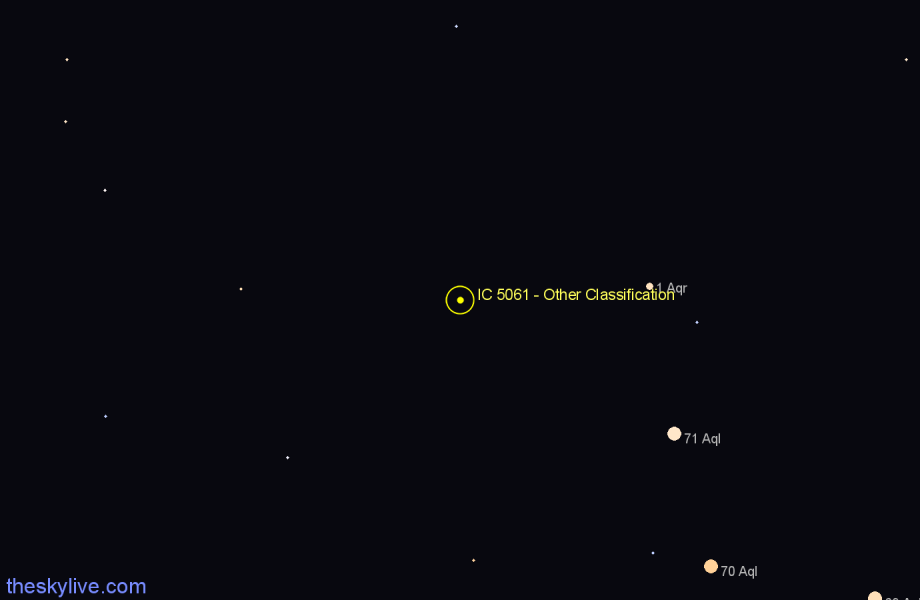 Finder chart IC 5061 - Other Classification in Aquarius star