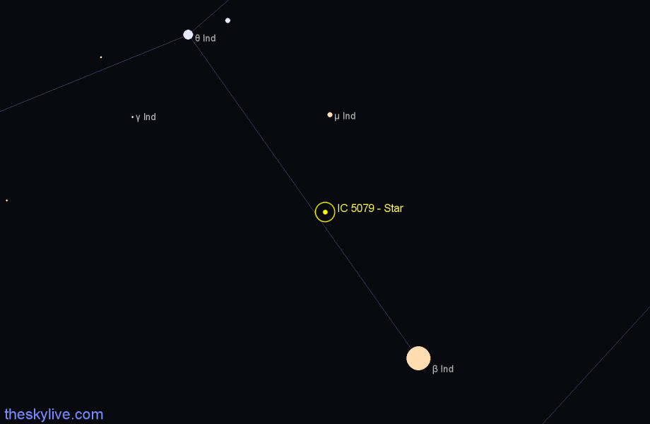 Finder chart IC 5079 - Star in Indus star