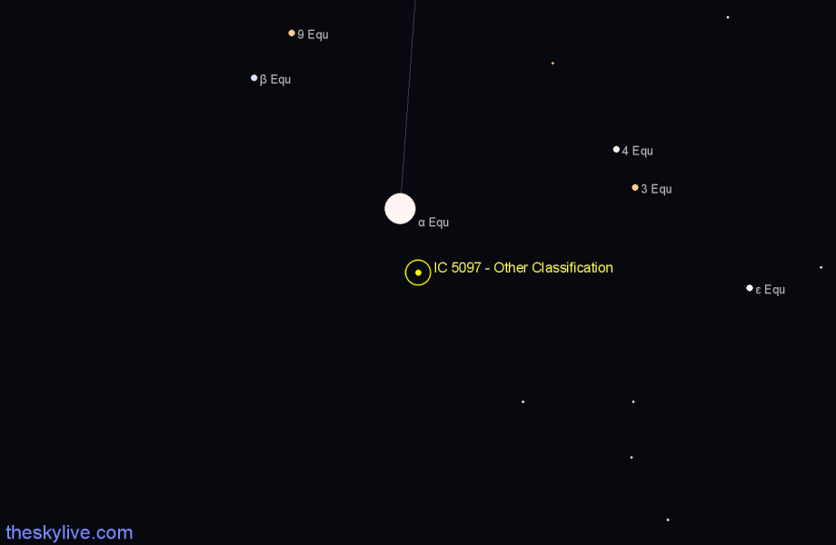 Finder chart IC 5097 - Other Classification in Equuleus star