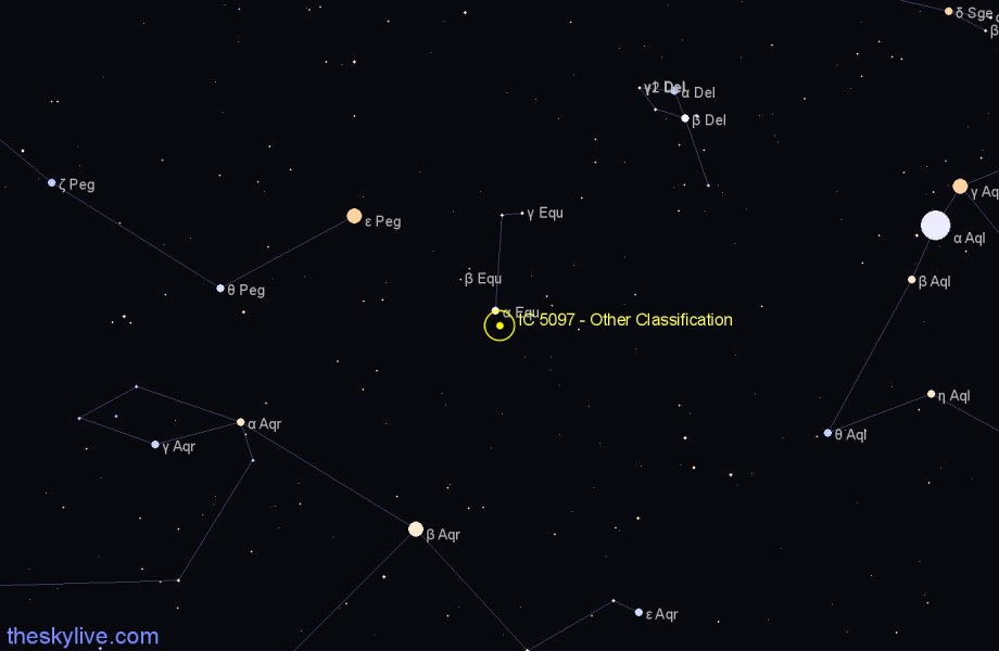 Finder chart IC 5097 - Other Classification in Equuleus star