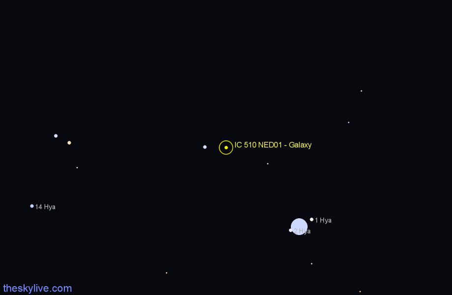 Finder chart IC 510 NED01 - Galaxy in Hydra star