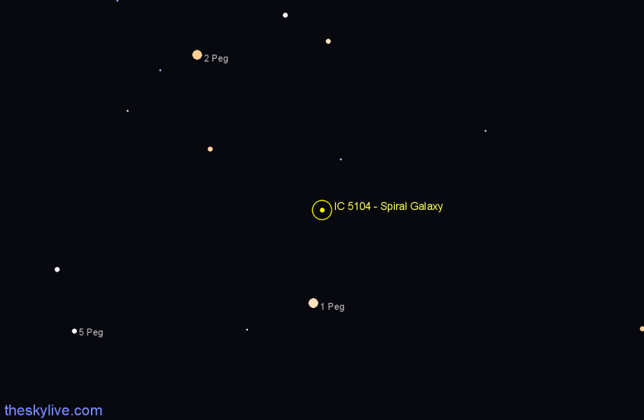 Finder chart IC 5104 - Spiral Galaxy in Pegasus star