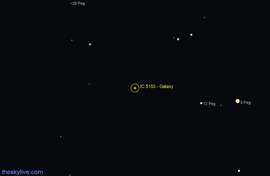 Finder chart IC 5153 - Galaxy in Pegasus star