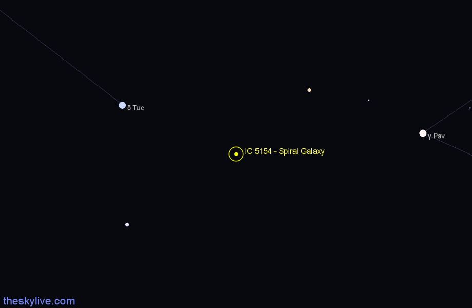 Finder chart IC 5154 - Spiral Galaxy in Indus star