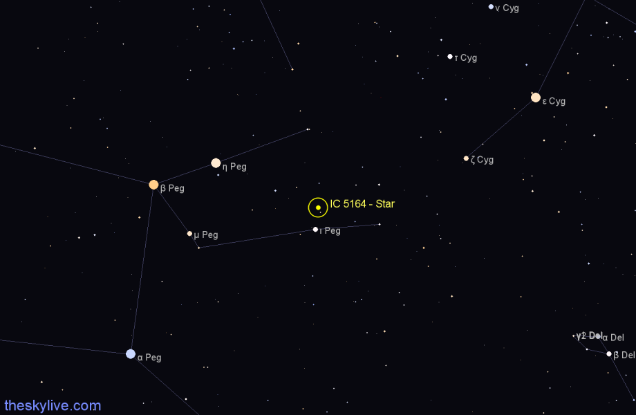 Finder chart IC 5164 - Star in Pegasus star