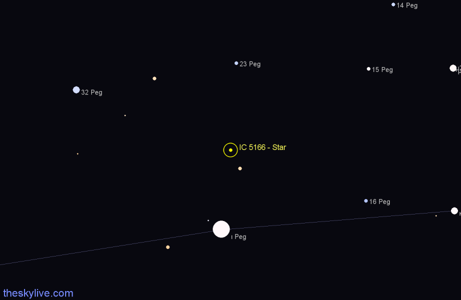 Finder chart IC 5166 - Star in Pegasus star