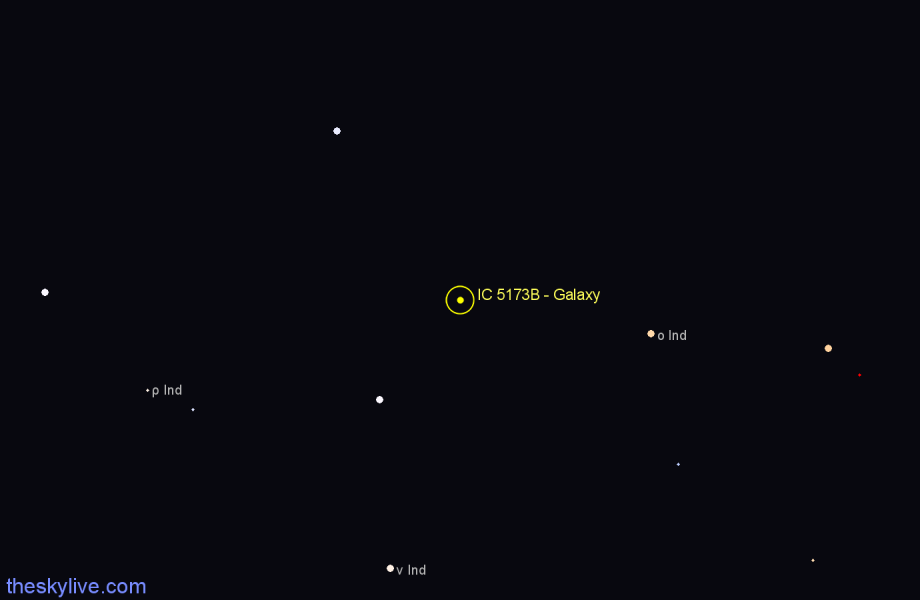 Finder chart IC 5173B - Galaxy in Indus star