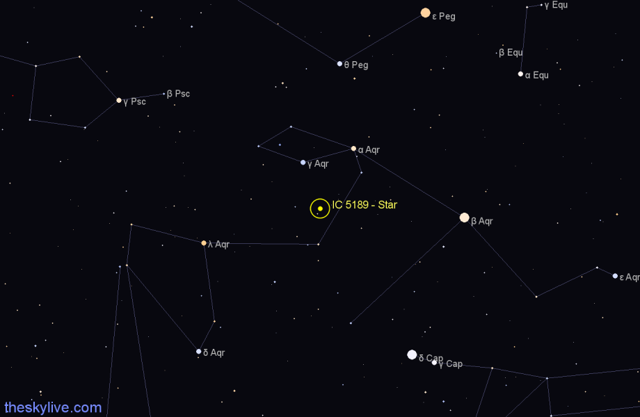 Finder chart IC 5189 - Star in Aquarius star